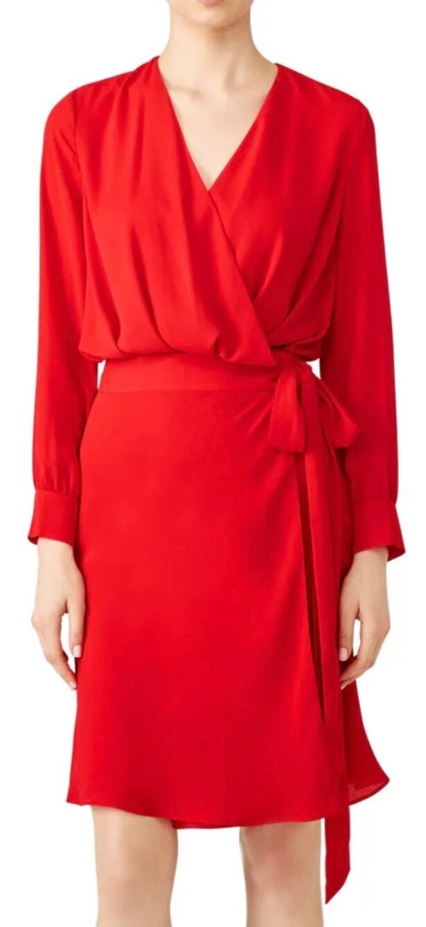 Fame & Partners Red Rosemary Wrap Dress 0